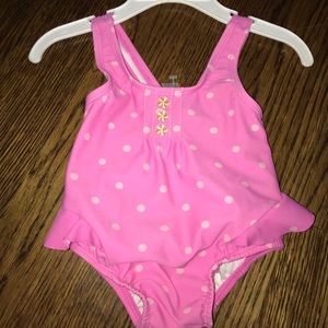 Adorable pink 6-9 one piece bathing suit